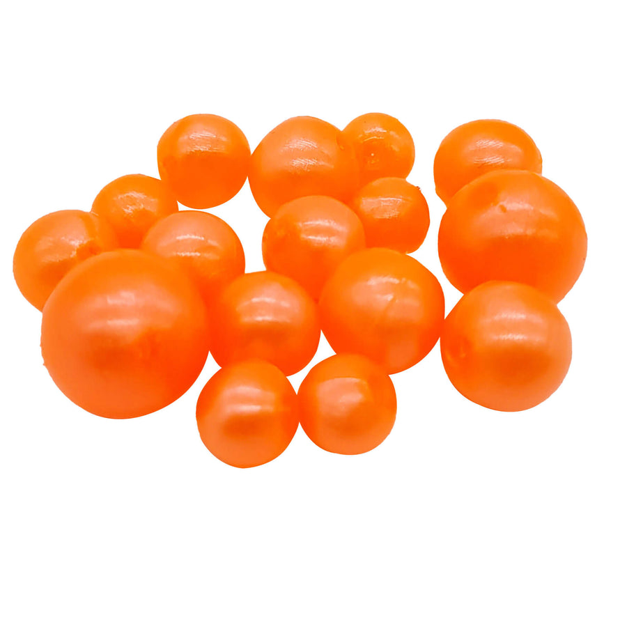 BnR Tackle Soft Beads, 18mm, Creamsicle, Neutral Buoyancy, 8/pack