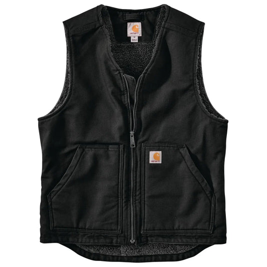 Carhartt Relaxed Fit Washed Duck Sherpa-Lined Vest Men's