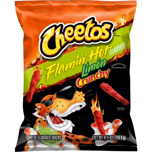 Cheetos Crunchy  Flamin' Hot Limon Flavored Cheese Flavored Snacks