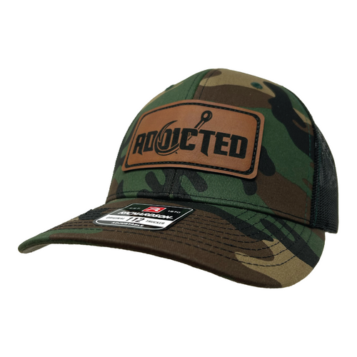 Addicted Fishing Steelhead Badge Camo Trucker Hat