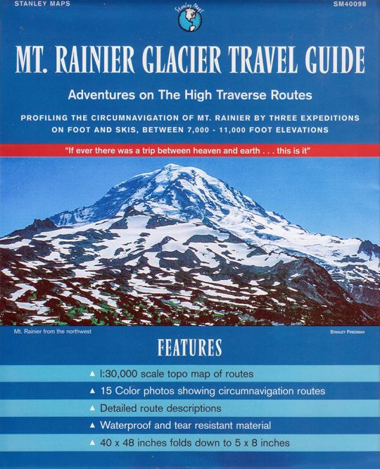 Mount Rainier Glacier Travel Guide Map