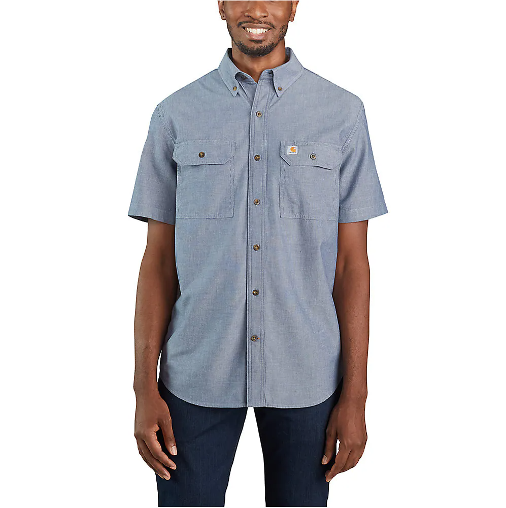 Carhartt Men's Loose Fit Medium Weight Chambray Short-Sleeved Shirt