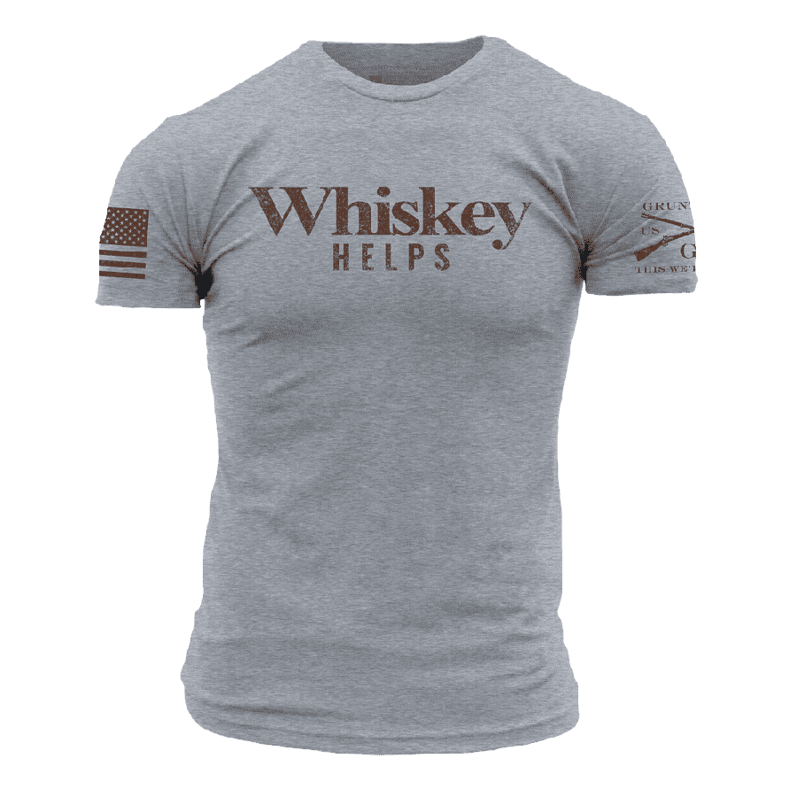 Grunt Style Short Sleeve T Shirt Whiskey Helps Men's