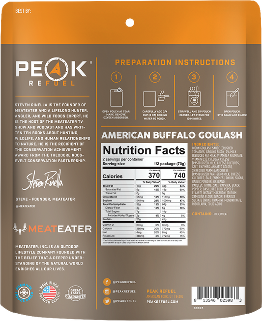 Peak Refuel MeatEater American Buffalo Goulash