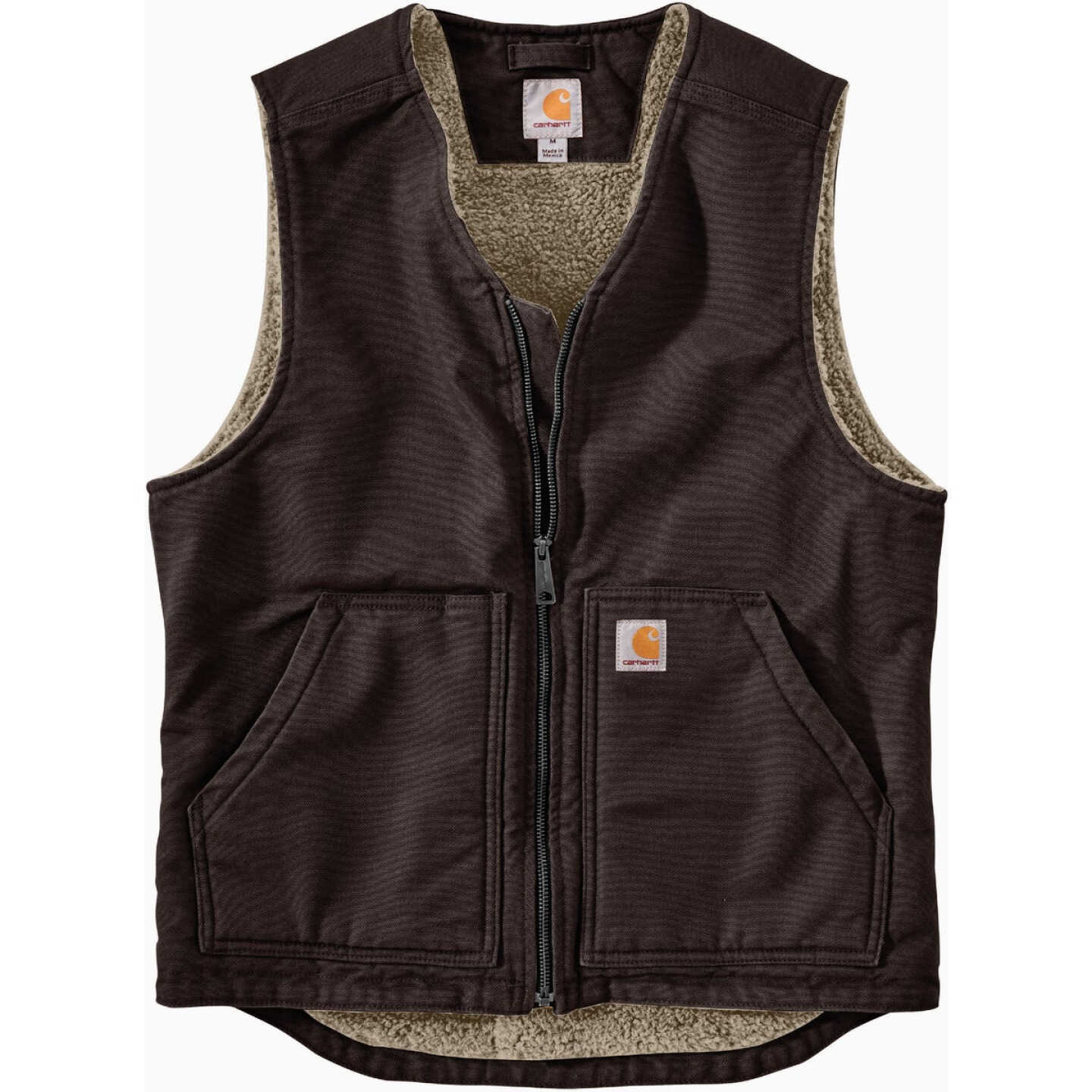 Carhartt Relaxed Fit Washed Duck Sherpa-Lined Vest Men's