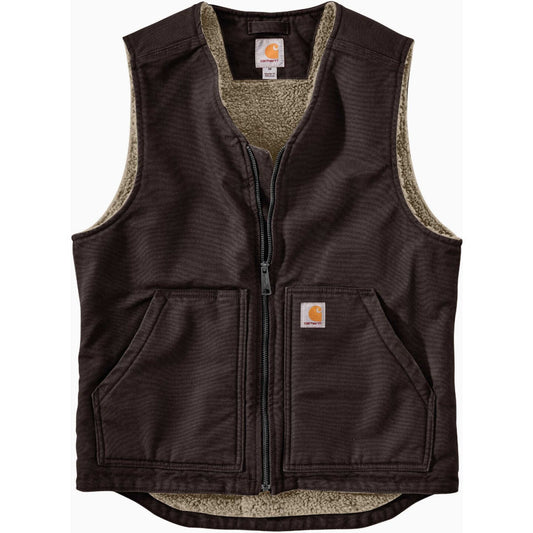 Carhartt Relaxed Fit Washed Duck Sherpa-Lined Vest Men's