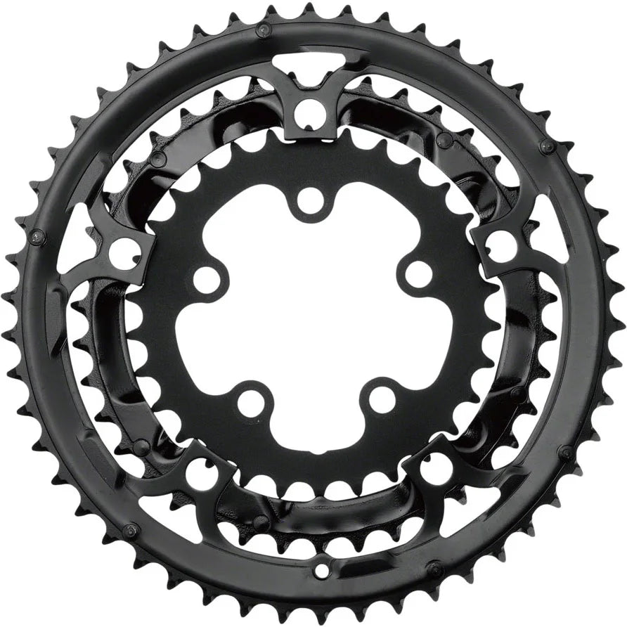 Samox 323ASS Chainring Set - 50/39/30t 130/74 BCD Aluminum Outer Ring Steel Middle/Inner Ring