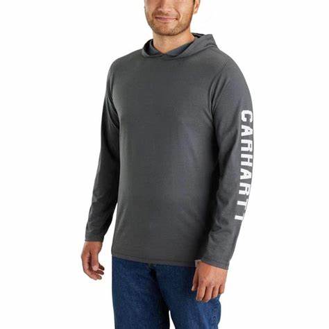 Carhartt Force Relaxed Fit Midweight Long-Sleeve Hooded Tee Men's