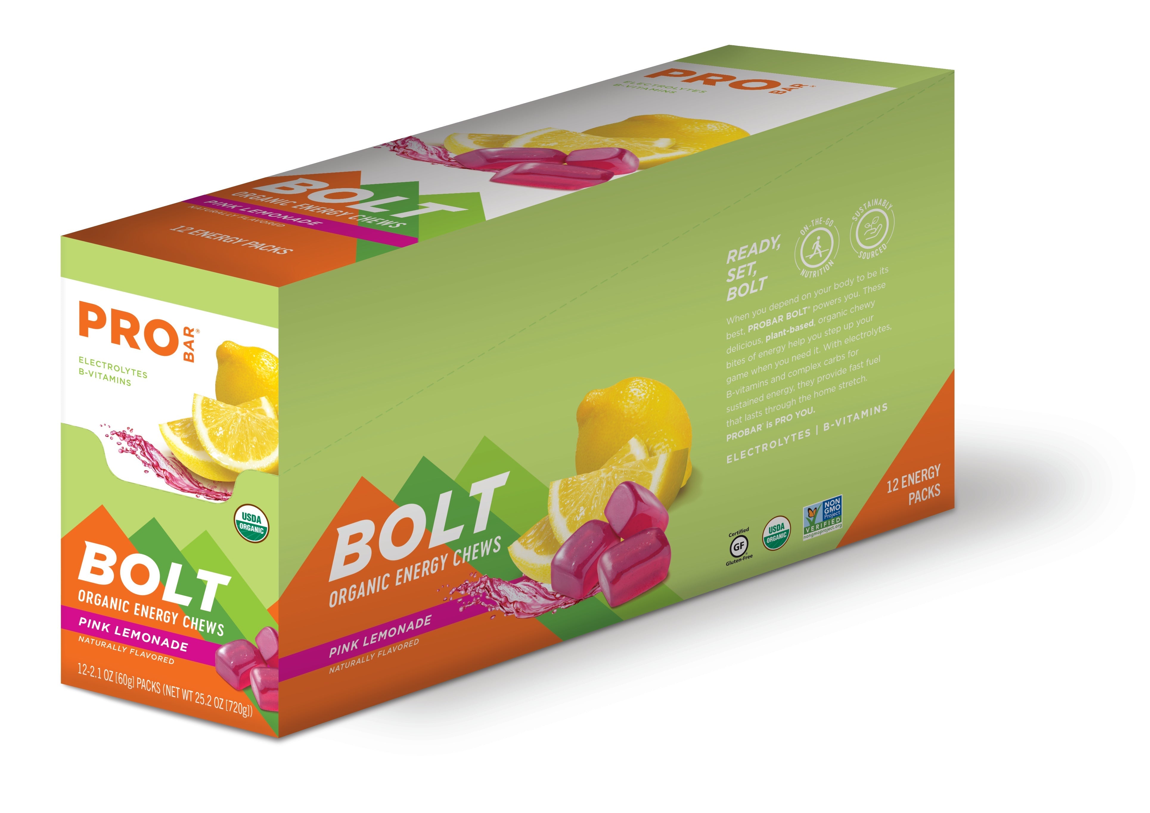 Probar Bolt Chews Pink Lemonade 12-Pack