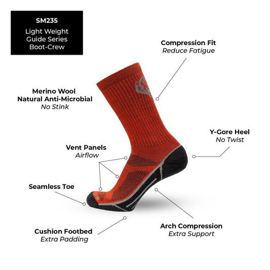 Fish Monkey Boot Cut Guide Series Merino Socks