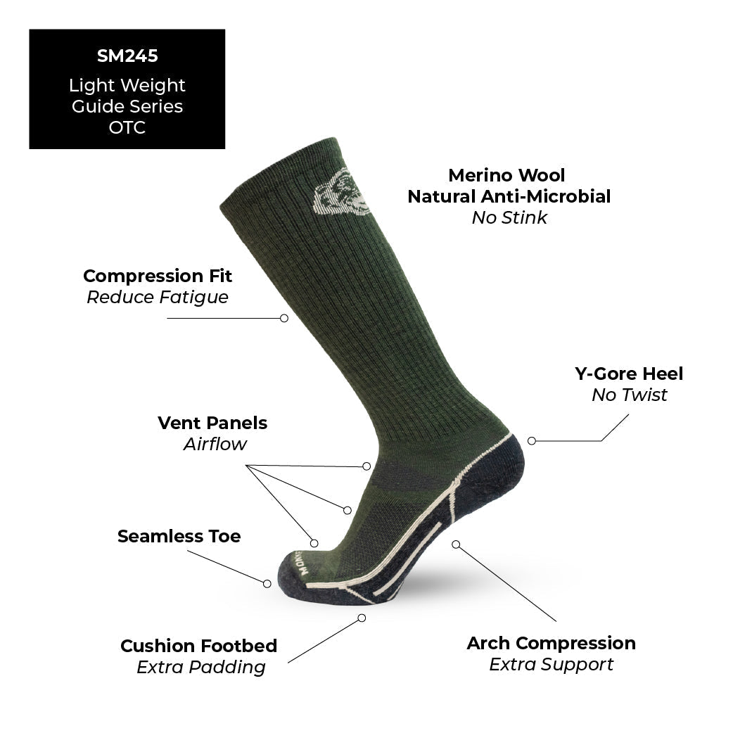 Fish Monkey OTC Guide Series Merino Wool Socks