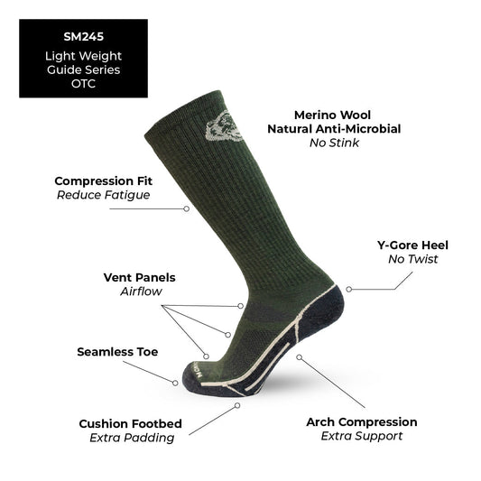 Fish Monkey OTC Guide Series Merino Wool Socks