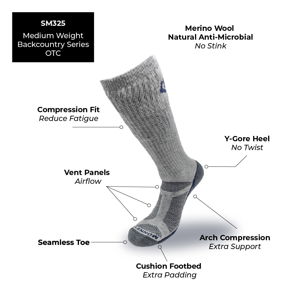 Fish Monkey OTC Back Country Series Merino Socks