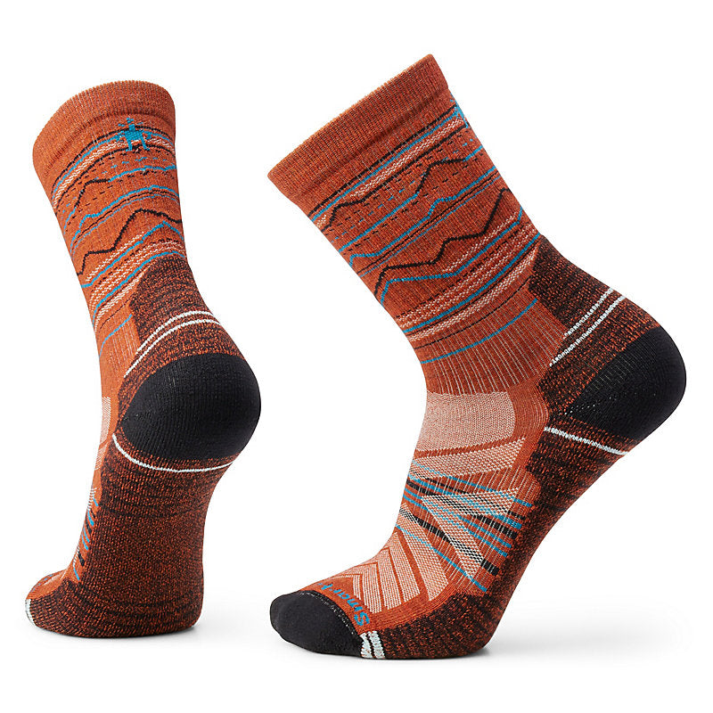 Smartwool Hike Light Cushion Mountain Range Pattern Crew Socks Men's