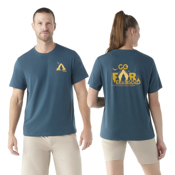 Smartwool Men's Merino Sport Go Far Feel Good Summit Short Sleeve Graphic Tee