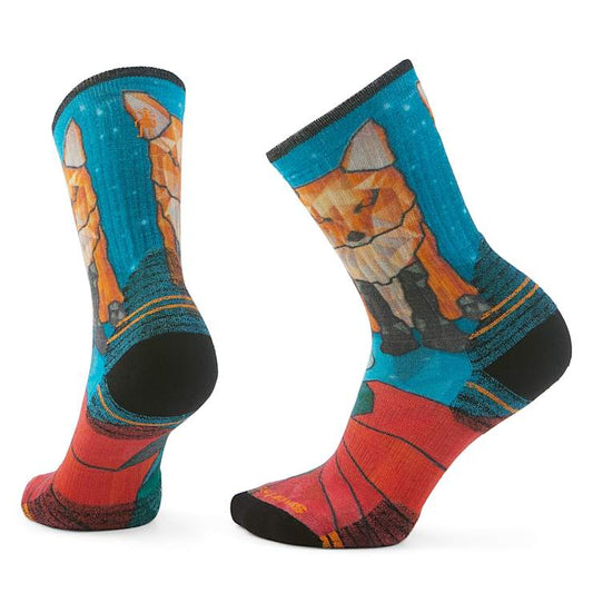 Smartwool Hike Geo Fox Print Crew Socks Women's