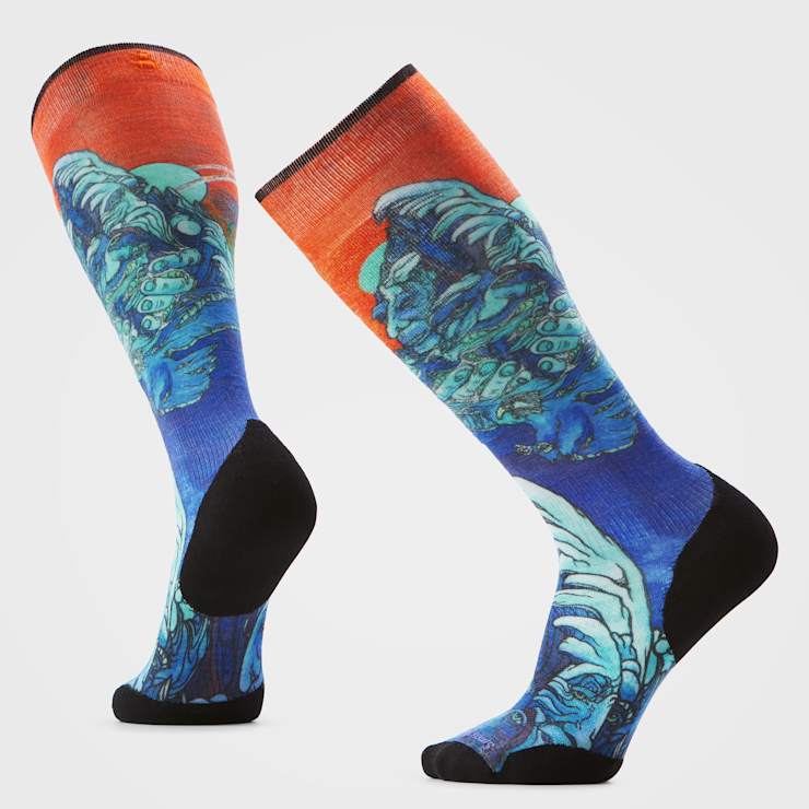 Smartwool Ski Targeted Cushion Winter Haze Print OTC Socks Men's