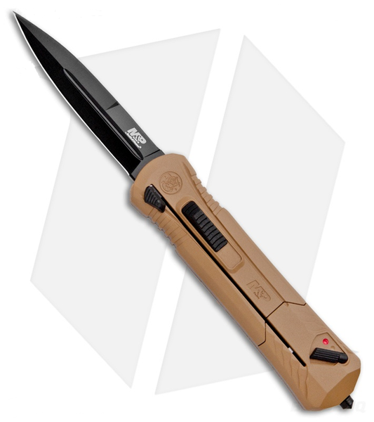 Smith and Wesson Knives OTF Flat Dark Earth - 3.625" Spearpoint Blade