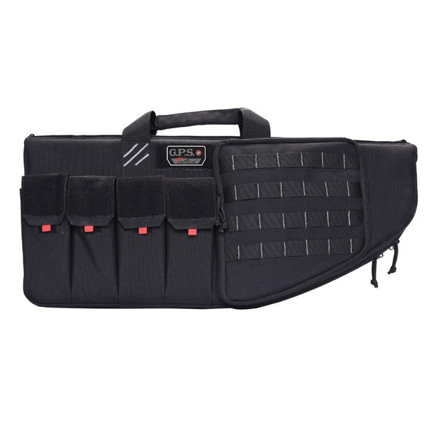 GSM 32" Tactical AR Case W/ External Handgun Case Black