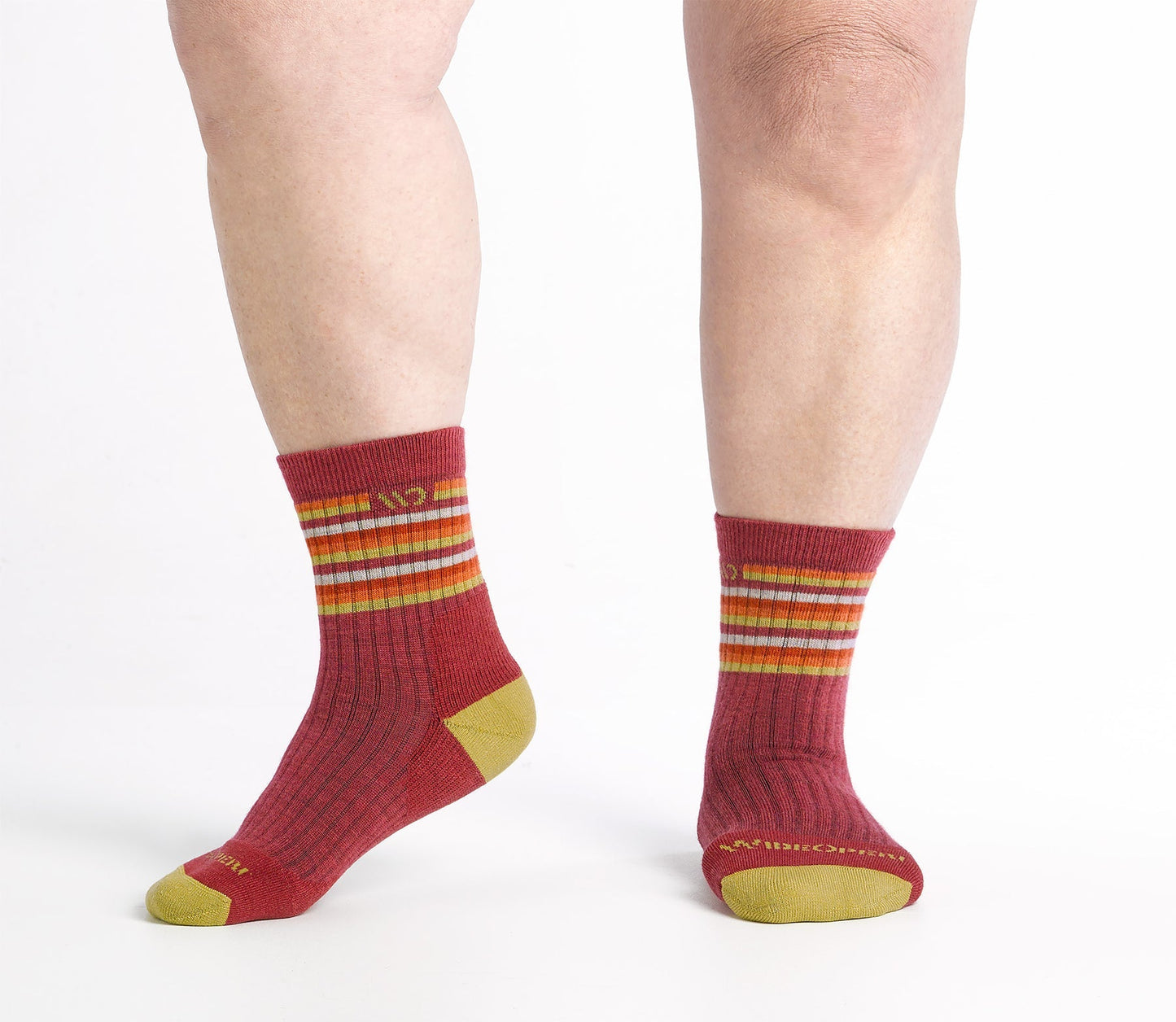 Wide Open Multi Stripe Cushioned Micro Crew Socks Women's