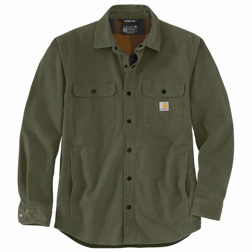 Carhartt Rugged Flex Relaxed Fit Canvas Fleece-Lined Shirt Jacket Men's