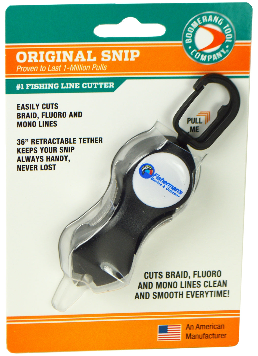 Boomerang Tool Fisherman'S Logo Braided Fishing Line Snipper | OMC Gear