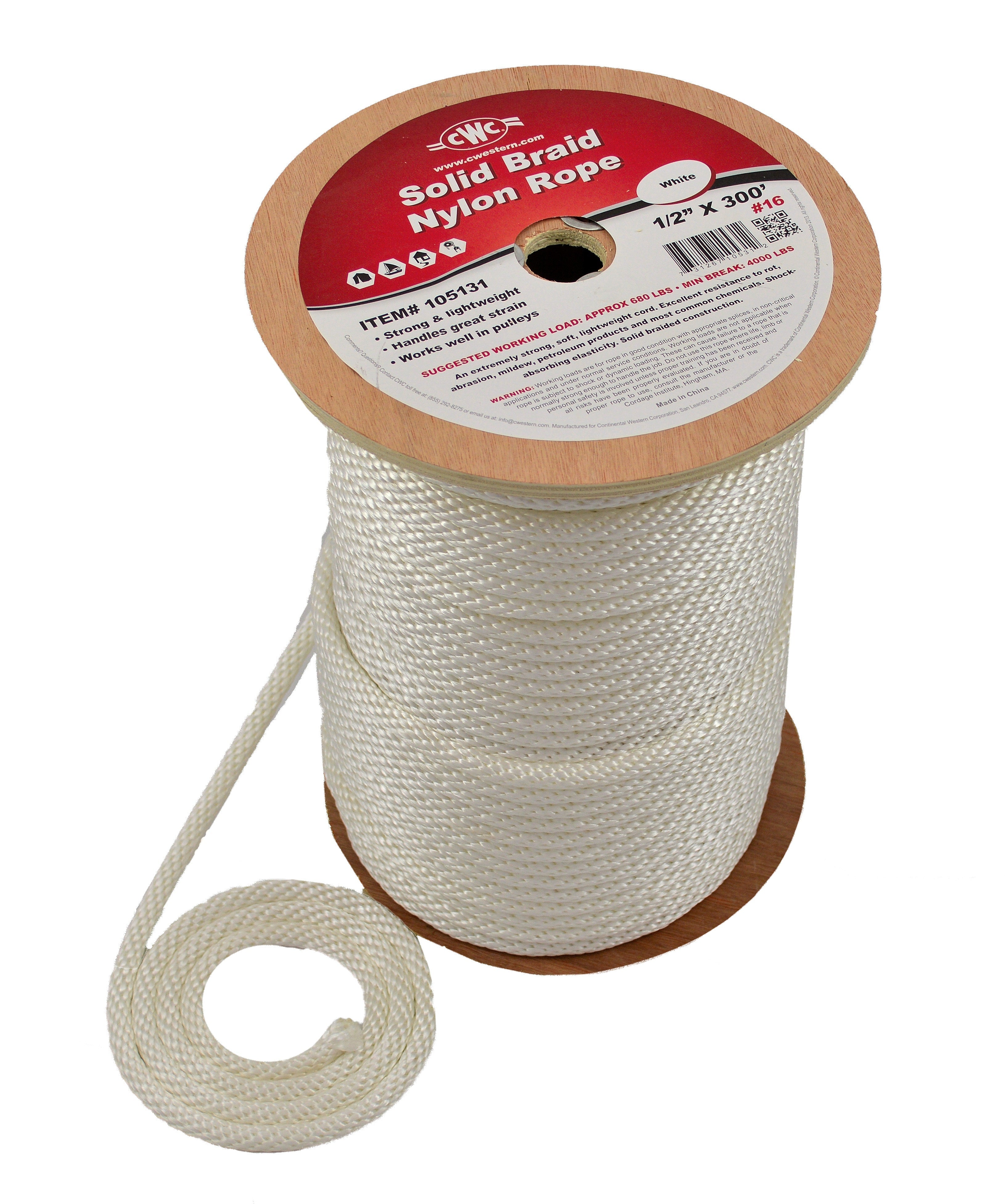 Fisherman's Solid Nylon Braid Anchor Rope – Continental Western | OmcGear