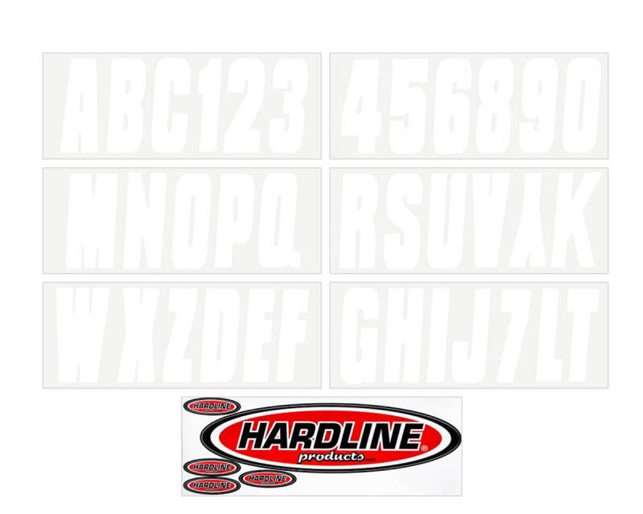 Hardline Boat Lettering Registration Kit 3 in. - 350 White Solid | OMC Gear
