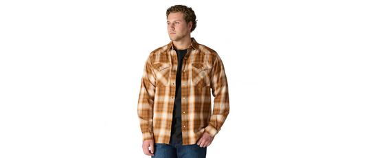 Carhartt Men's Montana Rugged Flex Relaxed Fit Lightweight Long-Sleeve Snap-Front Plaid Shirt