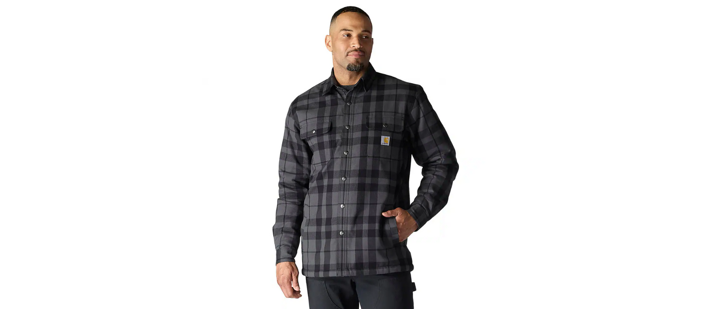 Carhartt Relaxed Fit Flannel Sherpa-Lined Shirt Jacket Men's