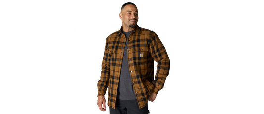 Carhartt Relaxed Fit Flannel Sherpa-Lined Shirt Jacket Men's
