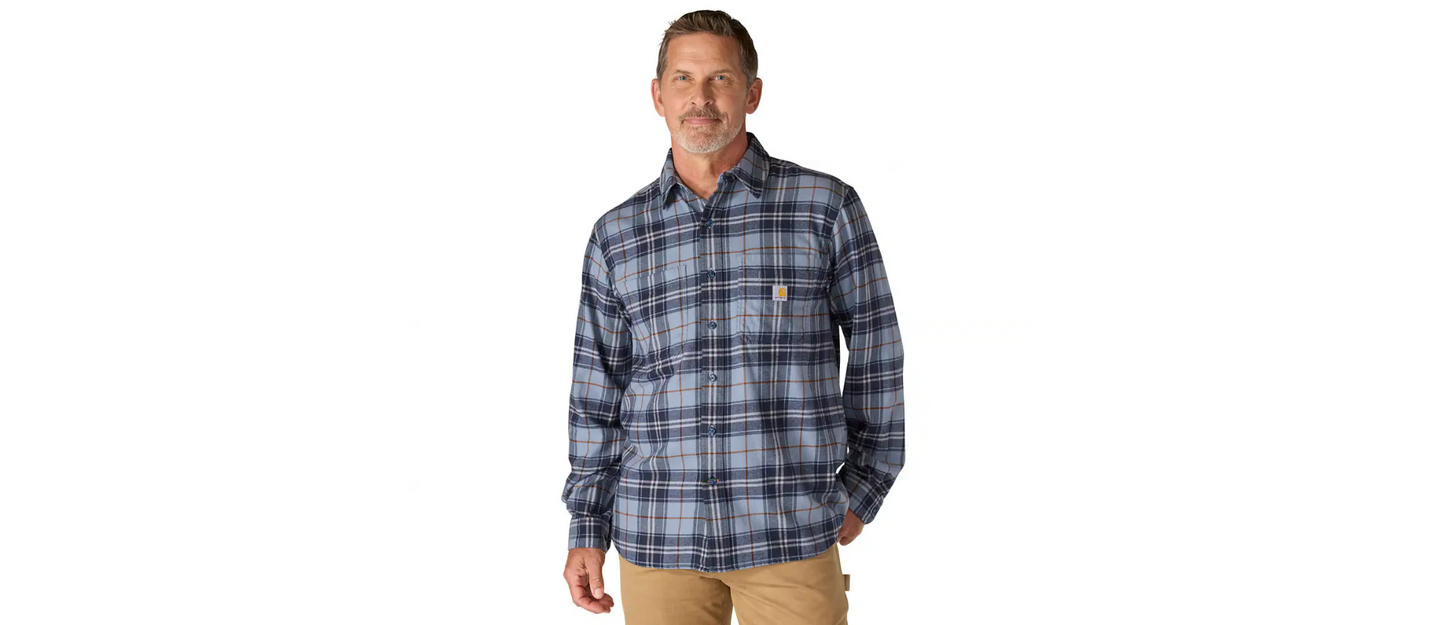 Carhartt Rugged Flex Relaxed Fit Midweight Flannel Long-Sleeve Plaid Shirt Men's