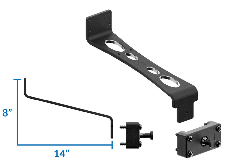 Fish Fighter (QRS)Quick Release 8x14 Rod Riser Sold Each (5Lbs) (Box#24 20"x6"x4").