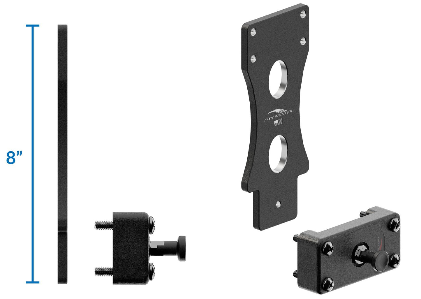Fish Fighter (QRS)Quick Release 8" Rod Riser Sold Each (4Lbs) (Box#57 13"x6"x4").