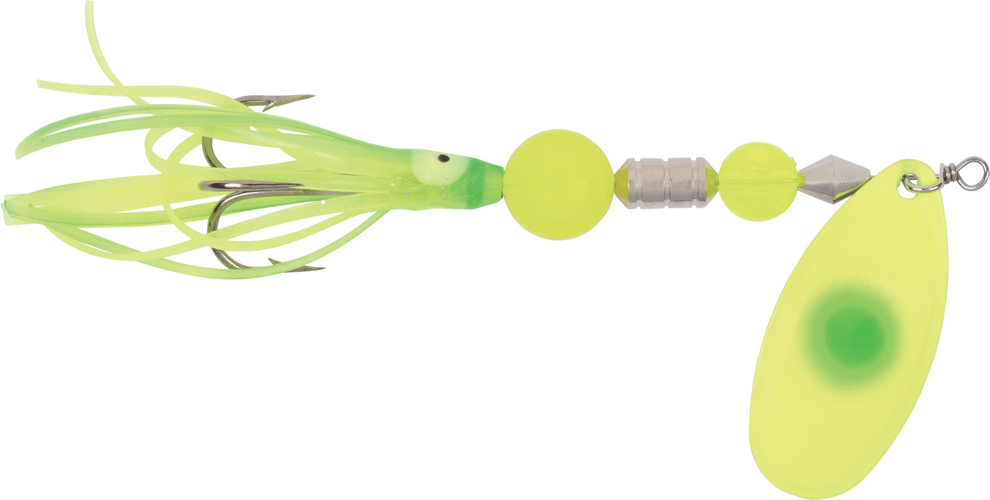 XXB Yakima Bait Flash Glo UV Casting Squid Spinner 6