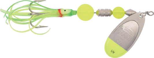 XXB Yakima Bait Flash Glo UV Casting Squid Spinner 7