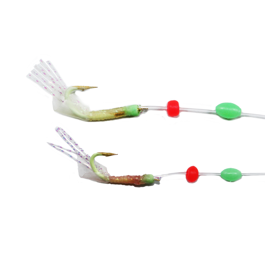 Ahi USA Glow Hook Speckled Shrimp Sabiki SB-402GH