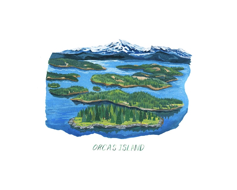 Erin Vaughan Orca Island Print