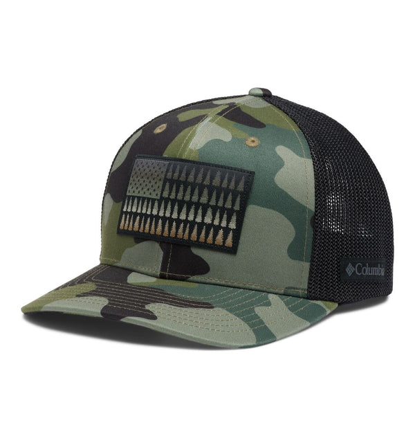 Columbia Mesh Tree Flag Ball Cap with High Crown