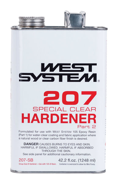West System 207 Hardener Extra Strength Epoxy Special Clear Curing Agent 42.2 oz