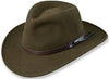 Dorfman Pacific Wool Felt Outback Hat with a 3-inch brim