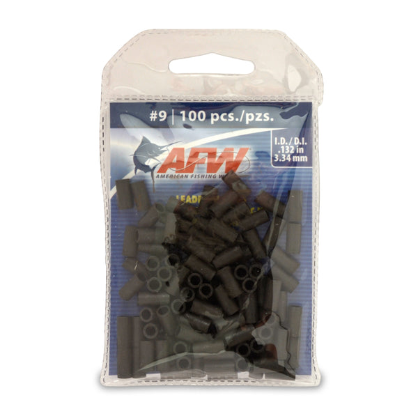 AFW American Fishing Wire Single Barrel Copper Crimp Sleeves, Size 2 (100 Pcs) J02B-B