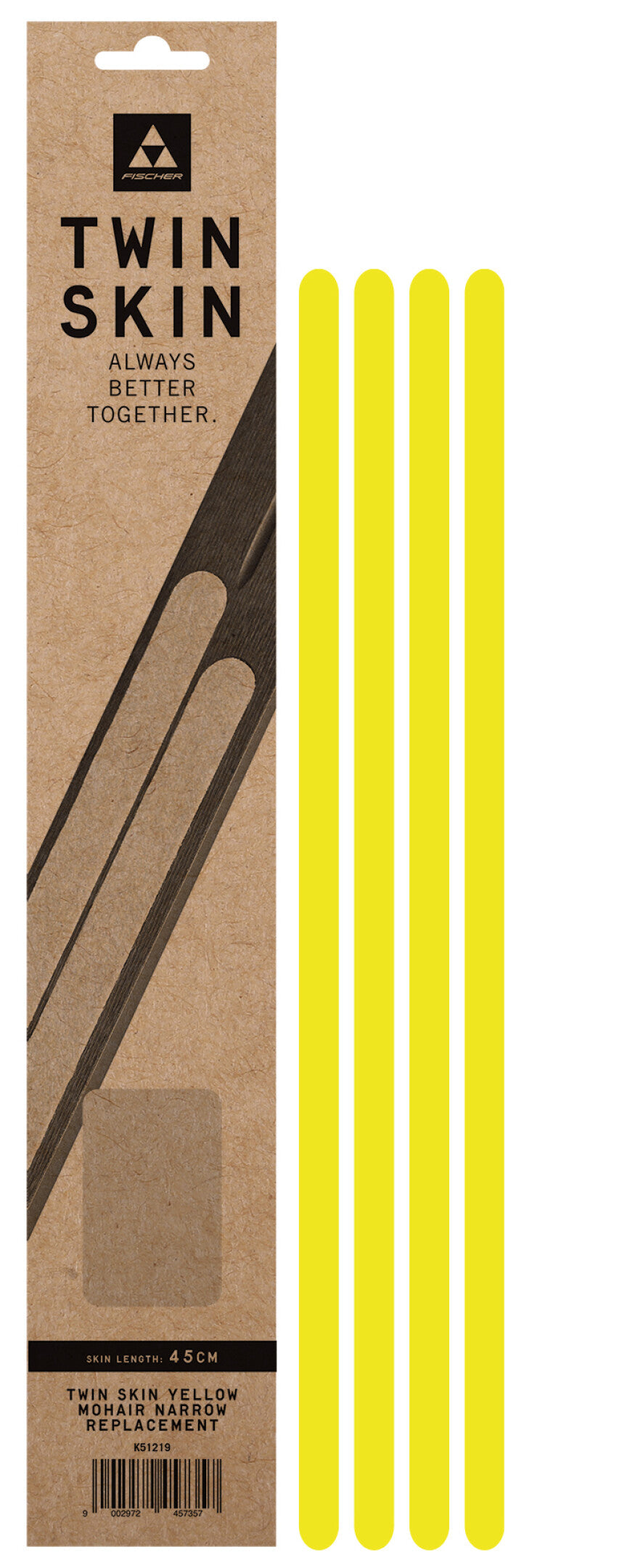 Fischer Twin Skin 100% Mohair Neonyellow Narrow