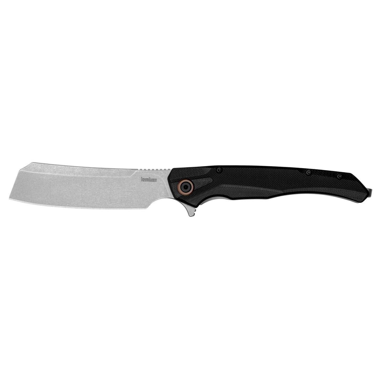 Kershaw Strata Cleaver 2078 Folding Knife Flipper Ball Bearing Opening Plain Edge D2 Tool Steel