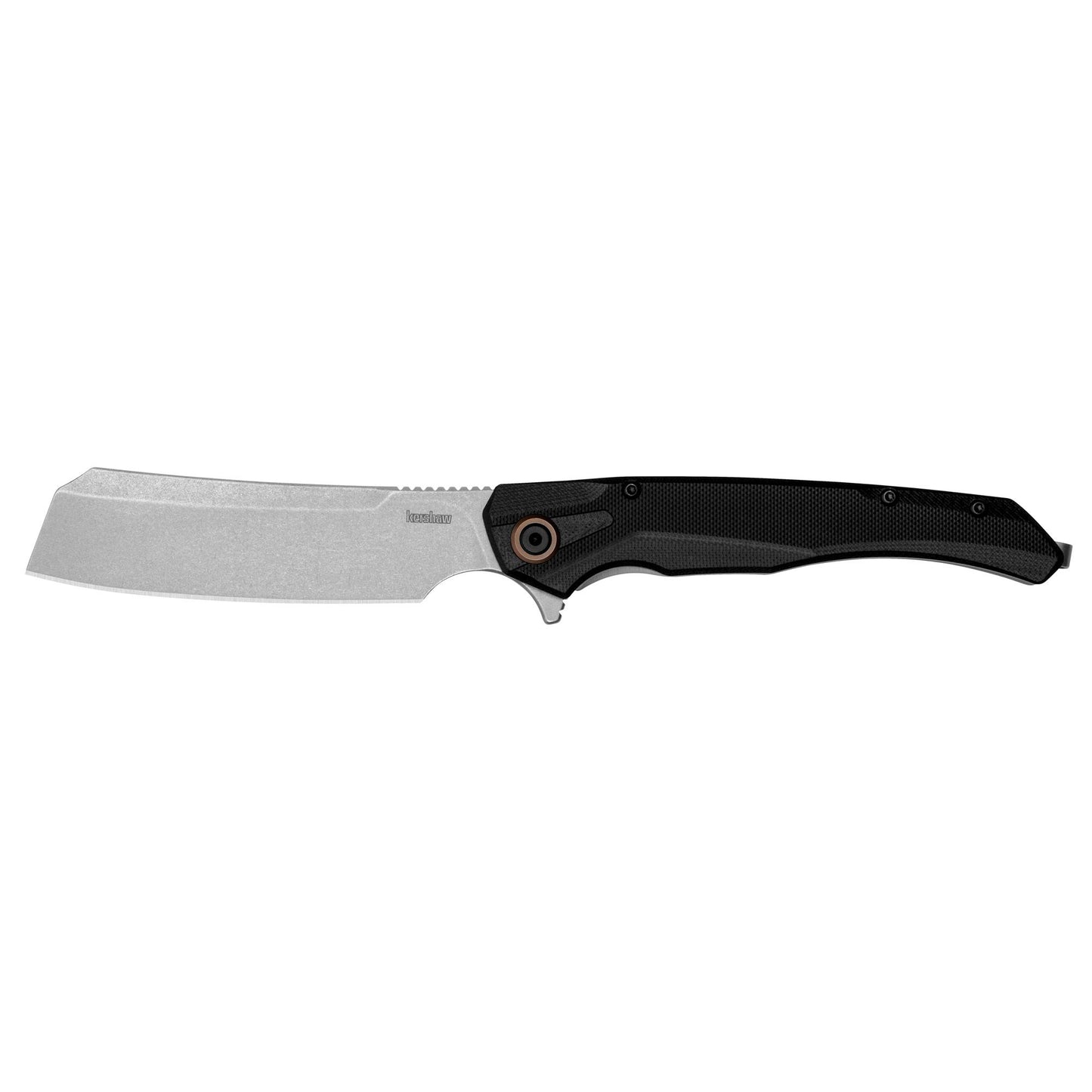 Kershaw Strata Cleaver 2078 Folding Knife Flipper Ball Bearing Opening Plain Edge D2 Tool Steel