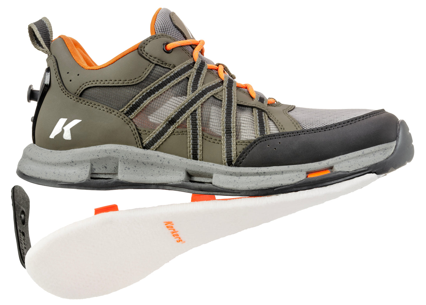 Korkers All Axis Shoe Green w/ Felt Sole