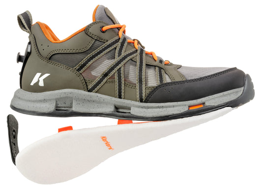 Korkers All Axis Shoe Green w/ Felt Sole