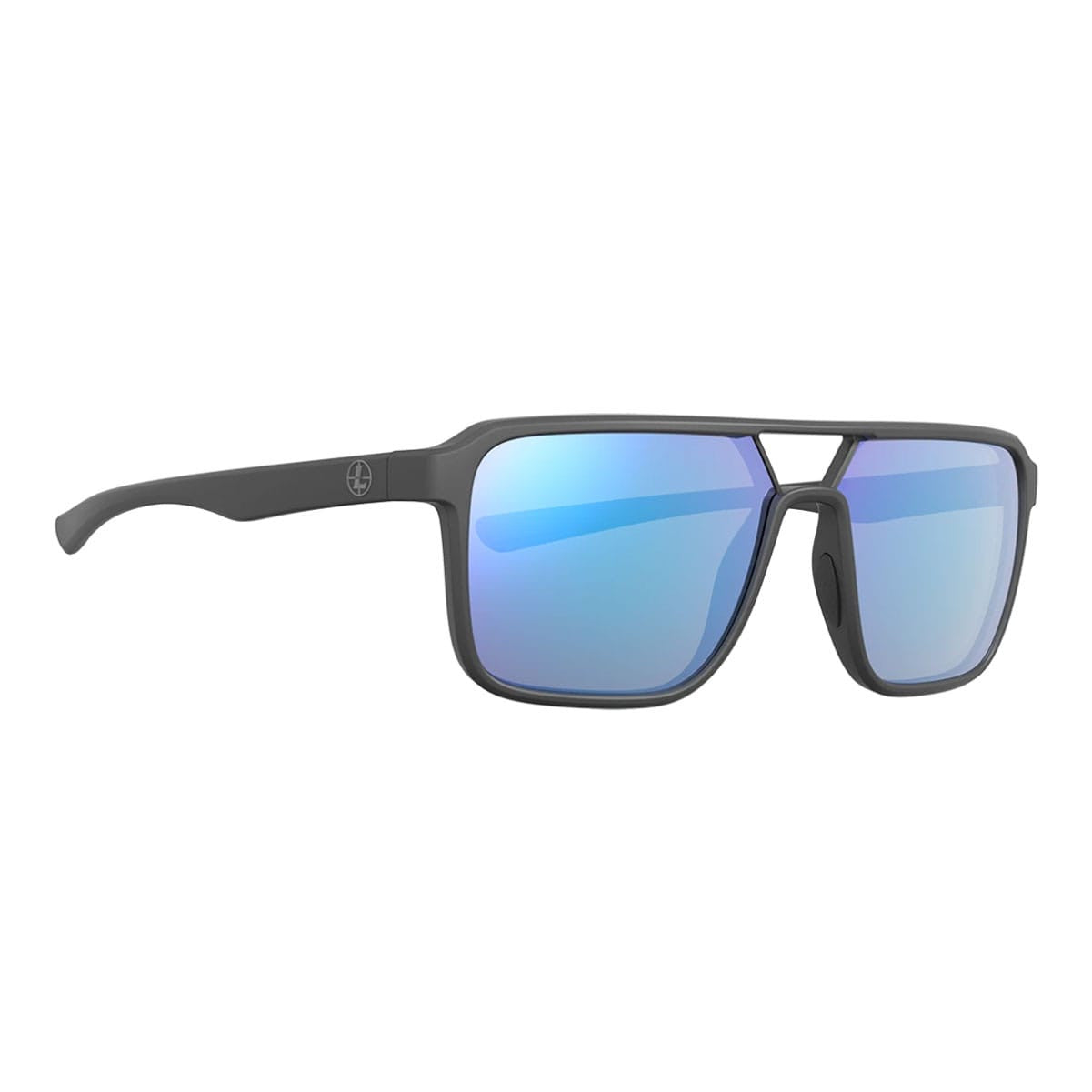 Leupold Bridger Sunglasses Dark Gray Frame Blue Mirror Lens 182674