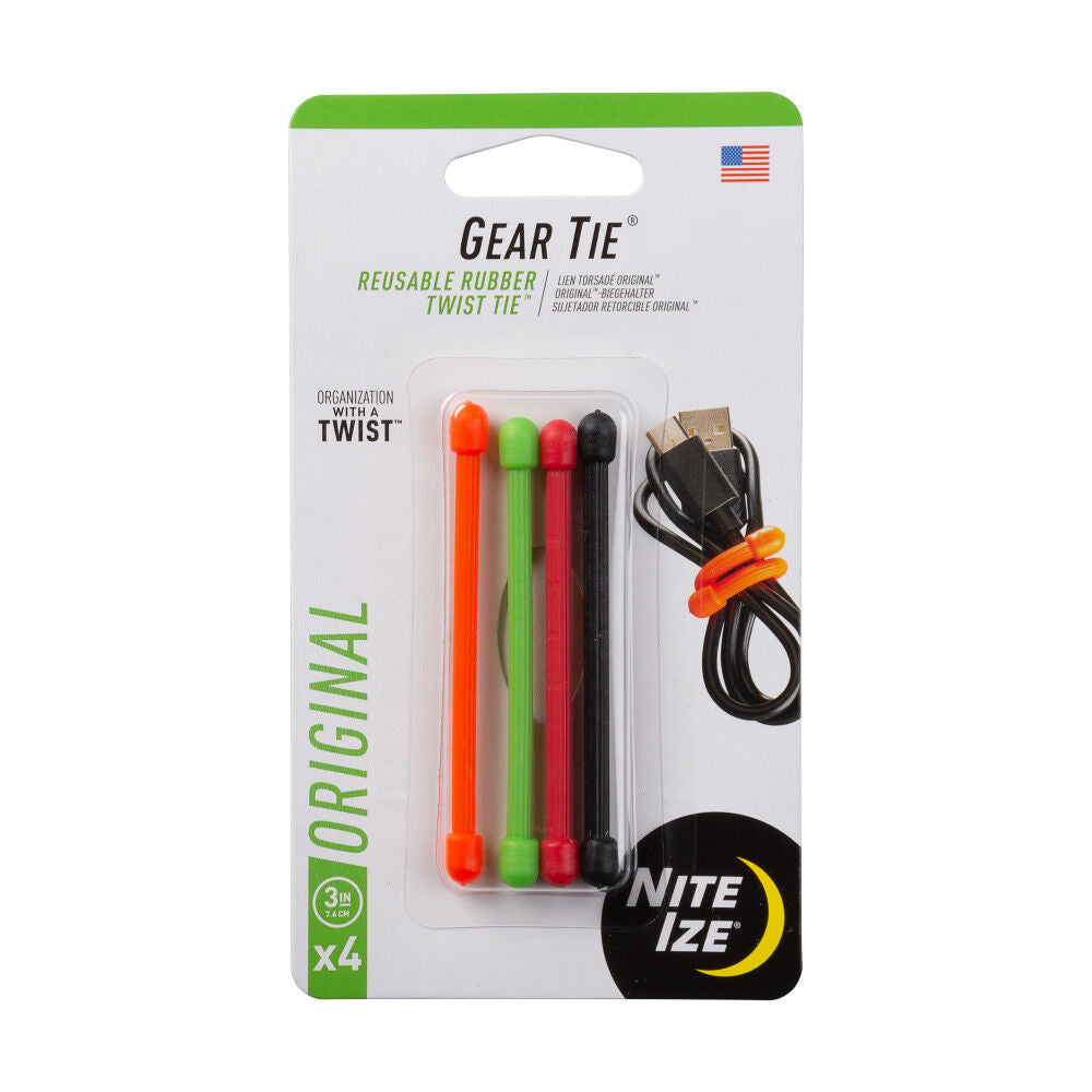 Nite Ize Gear Tie Reusable Rubber Twist Tie