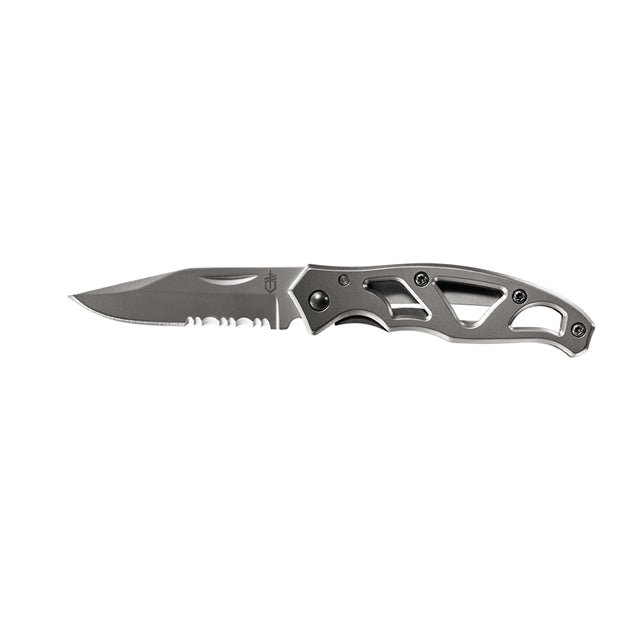 Gerber Paraframe Mini Silver Serated Edge Folding Knife